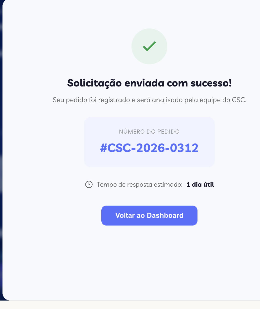Solicitacao enviada